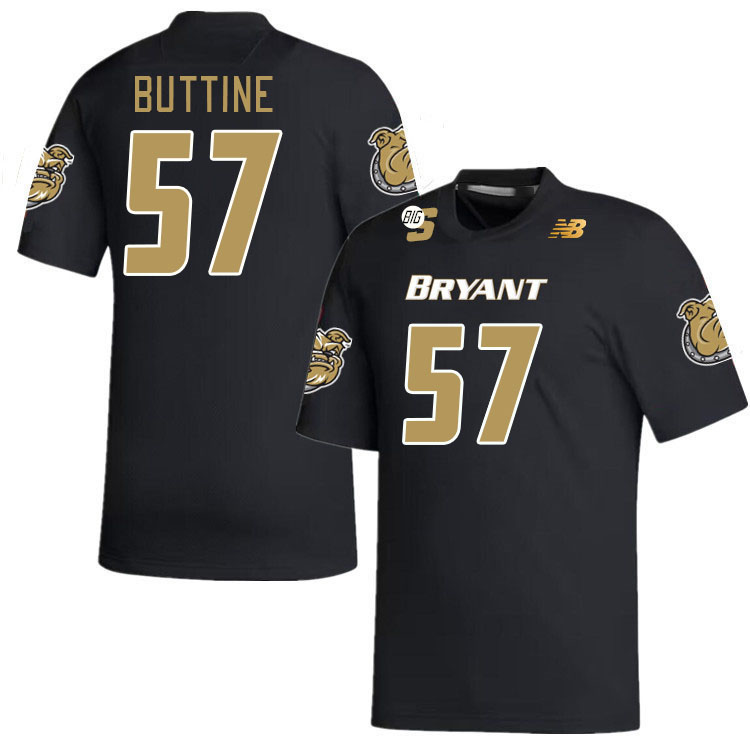 Men-Youth #57 Jack Buttine Bryant Bulldogs 2023 College Football Jerseys Stitched Sale-Black